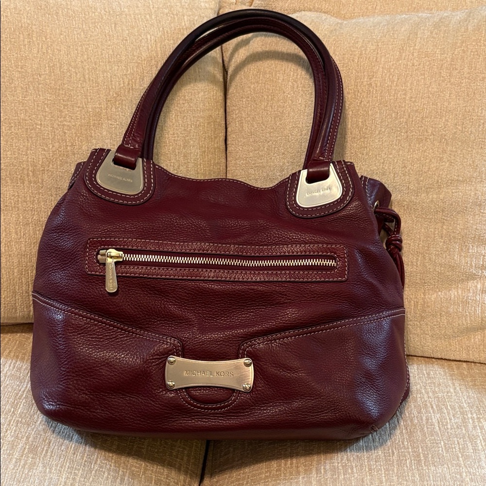 Michael Kors Burgundy Shoulder Bag